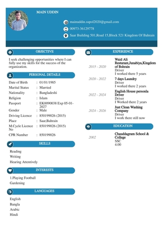Manama, Job Seekers, Driver Job