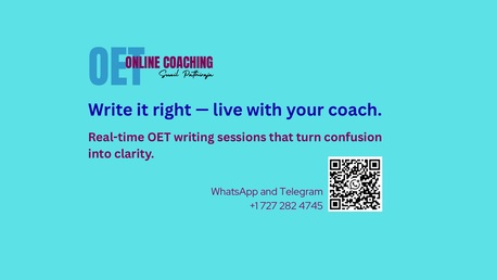 Riyadh, Lessons Offered, OET Writing: From Confusion To Clarity &mdash; Discover The Live Way To Master OET Writing