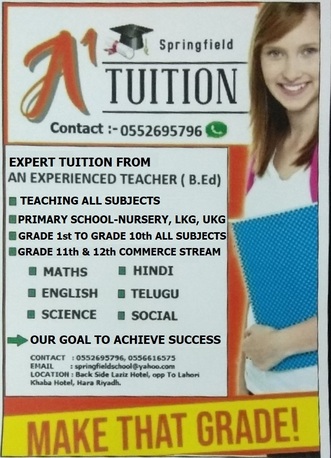  , Spring Field Primary School & Tuition Till 11th & 12th COMMERCE STREAM....., 7