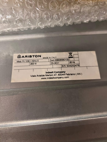 Khobar, Appliances, SAR 1650,  Ariston Oven Italian Made 60x60 Cm With Fan Not Used Full Touch Screen, Made In Italy