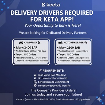 Al-Yarmouk, Jobs, Keeta Food Delivery Job Saudi Arbia