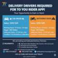 Food Delivery Rider To You Car Rider, And Bike Available