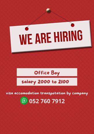 Sharjah, Jobs, Office Boy