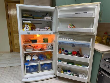 Al Rimal, Furniture, SAR 1800,  Complete Sofa Set - Rarely Used And LG Refrigerator (Double Door)