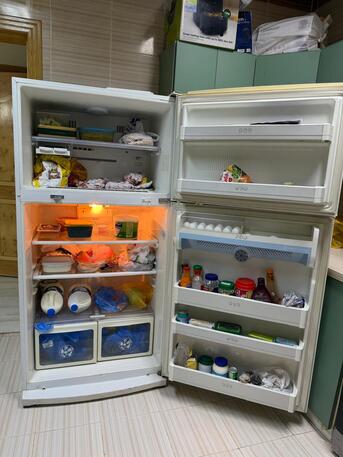 Al Rimal, Furniture, SAR 1800,  Complete Sofa Set - Rarely Used And LG Refrigerator (Double Door)