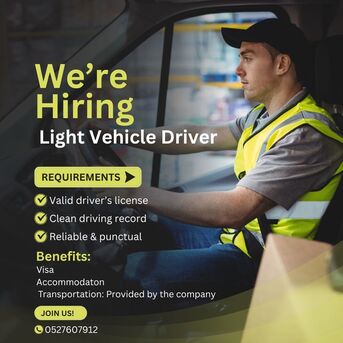 Dubai, Jobs, Light Vehicle Driver