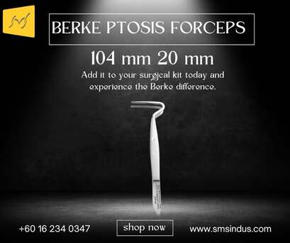 Kuala Lumpur, Health & Beauty Items, Berke Ptosis Forceps 104 Mm X 20 Mm