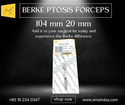 Kuala Lumpur, Health & Beauty Items, Berke Ptosis Forceps 104 Mm X 20 Mm