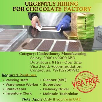 Dubai, Jobs, Chocolate Packer