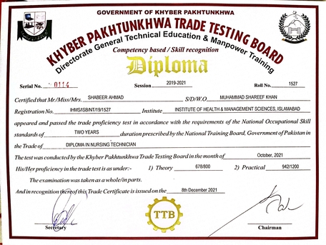 Islamabad, Job Seekers, Nursing Technican SCFHS Approved