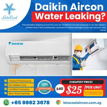 Singapore, Air Conditioners, SGD 50,  Daikin Aircon Water Leakage