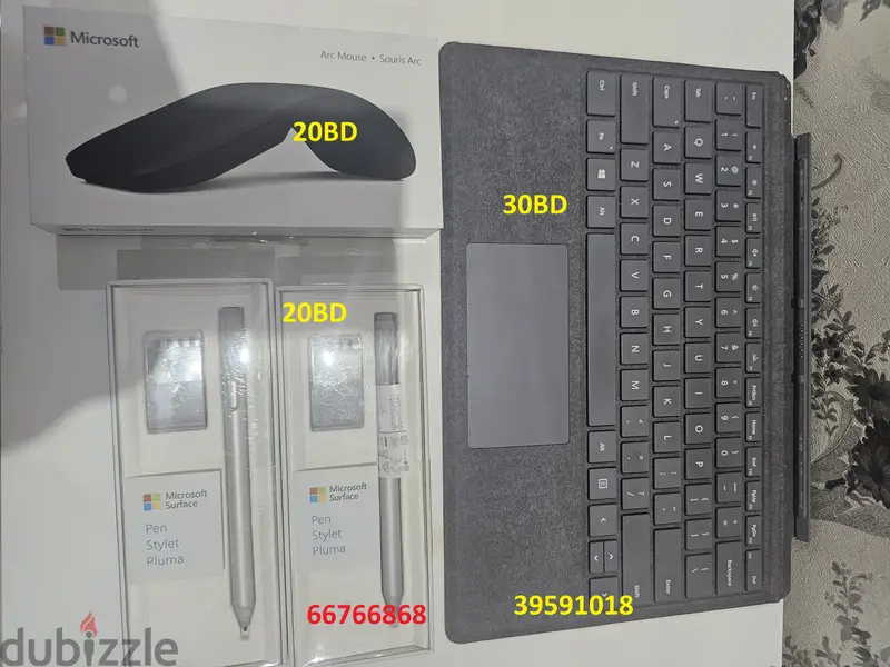 Manama, Electronics, BHD 20,  🔴🔴🔴Microsoft Surface Accessories- Surface Pro Keyboard And Spen🔴🔴🔴