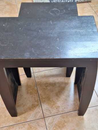 Riyadh, Furniture, SAR 50,  Two Set Of Brown Square Wooden Table &ndash; Excellent For Home Or Office Use.