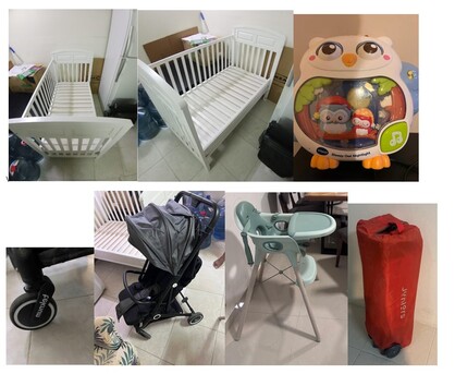 Al Rabwah, Baby & Kid Stuff, SAR 675,  Cot With Mattress | Feeding Highchair | Travel Cot &ndash; Juniors | Stroller