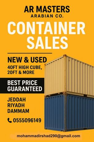 Riyadh, Industrial Machinery, SAR 5000,  20ft & 40ft Shipping Containers For Sale &ndash; New & Used