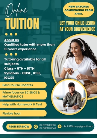 Jubail, Lessons Offered, Tution For Classes 5-12