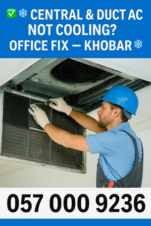 Thuqbah, Air Conditioners, SAR 250,  ██❄️██CENTRAL & DUCT AC NOT COOLING? OFFICE FIX &ndash; KHOBAR██❄️██