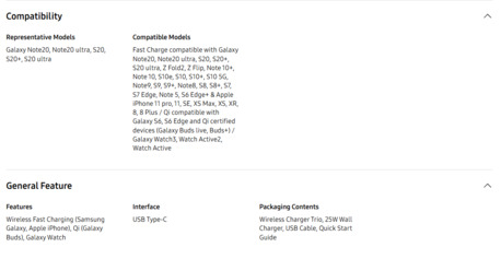 Manama, Electronics, BHD 23,  Samsung Wireless Charger Pad Trio - Black