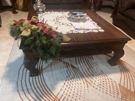 Dammam, Furniture, SAR 1800,  Sofa Set With Center And Side Table+ Dinner Set With 8 Seats