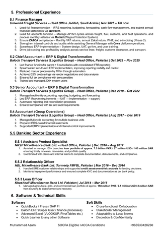 Riyadh, Job Seekers, Senior Accountant / Chief Accountant / Finance Manager / ERP Finance Systems Lead