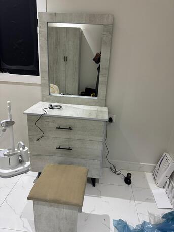 Jeddah, Furniture, SAR 1700,  New Bedroom Furniture Set &ndash; 7 Items (Double Bed + Mattress + 4-Door Wardrobe)