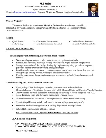 Riyadh, Job Seekers, Production, Operation And Process , Chemical Cleaning  And STP,RO Water Treatment Engineer