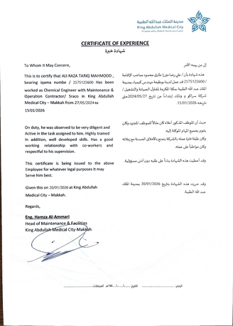 Riyadh, Job Seekers, Production, Operation And Process , Chemical Cleaning  And STP,RO Water Treatment Engineer