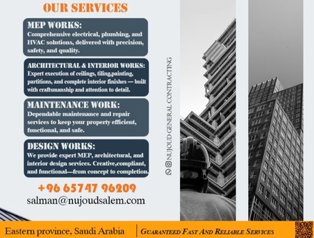 Khobar, Construction, Electrical, Plumbing, HVAC, Firefighting &mdash; Seamless Execution For Every Space.