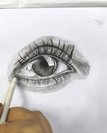 Al Iskan, Household Items, SAR 50,  Unique Handmade Art | Acrylic Paint, Charcoal Sketch & Personal Portrait