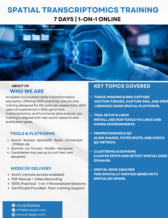 Cairo, Lessons Offered, Spatial Transcriptomics Training &ndash; 7-Day Hands-On Program