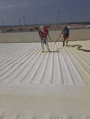 Riyadh, Construction, High Density Pu Spray Foam  Roof Heat & Water Protection