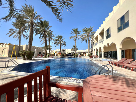 Hamala, Apartments/Houses, BHD 300/month,  Furnished,  1 BR,  100 Sq. Meter,  Spacious 1BR Compound Apartment With Pool & Gym In Hamala