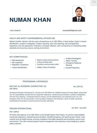 Riyadh, Job Seekers, HSE OFFICER