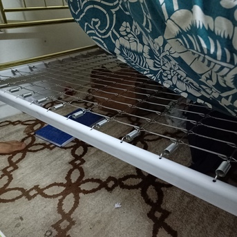 Riyadh, Furniture, SAR 500,  Double Bed Metal With Mattress For Urgent Sale