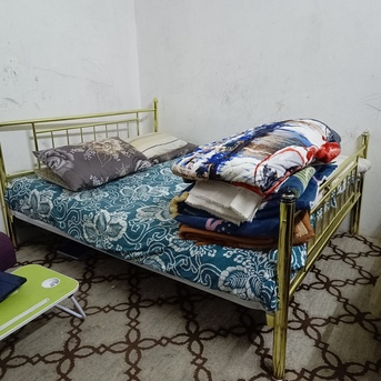 Riyadh, Furniture, SAR 500,  Double Bed Metal With Mattress For Urgent Sale