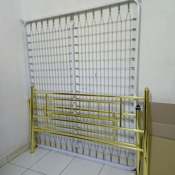 Riyadh, Furniture, SAR 500,  Double Bed Metal With Mattress For Urgent Sale