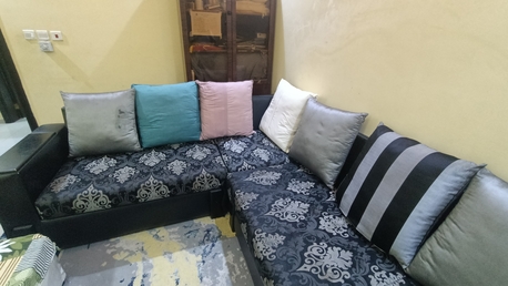 Jeddah, Furniture, SAR 300,  Black Color 8 Seater Used Sofa For Sale
