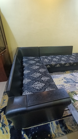 Jeddah, Furniture, SAR 300,  Black Color 8 Seater Used Sofa For Sale