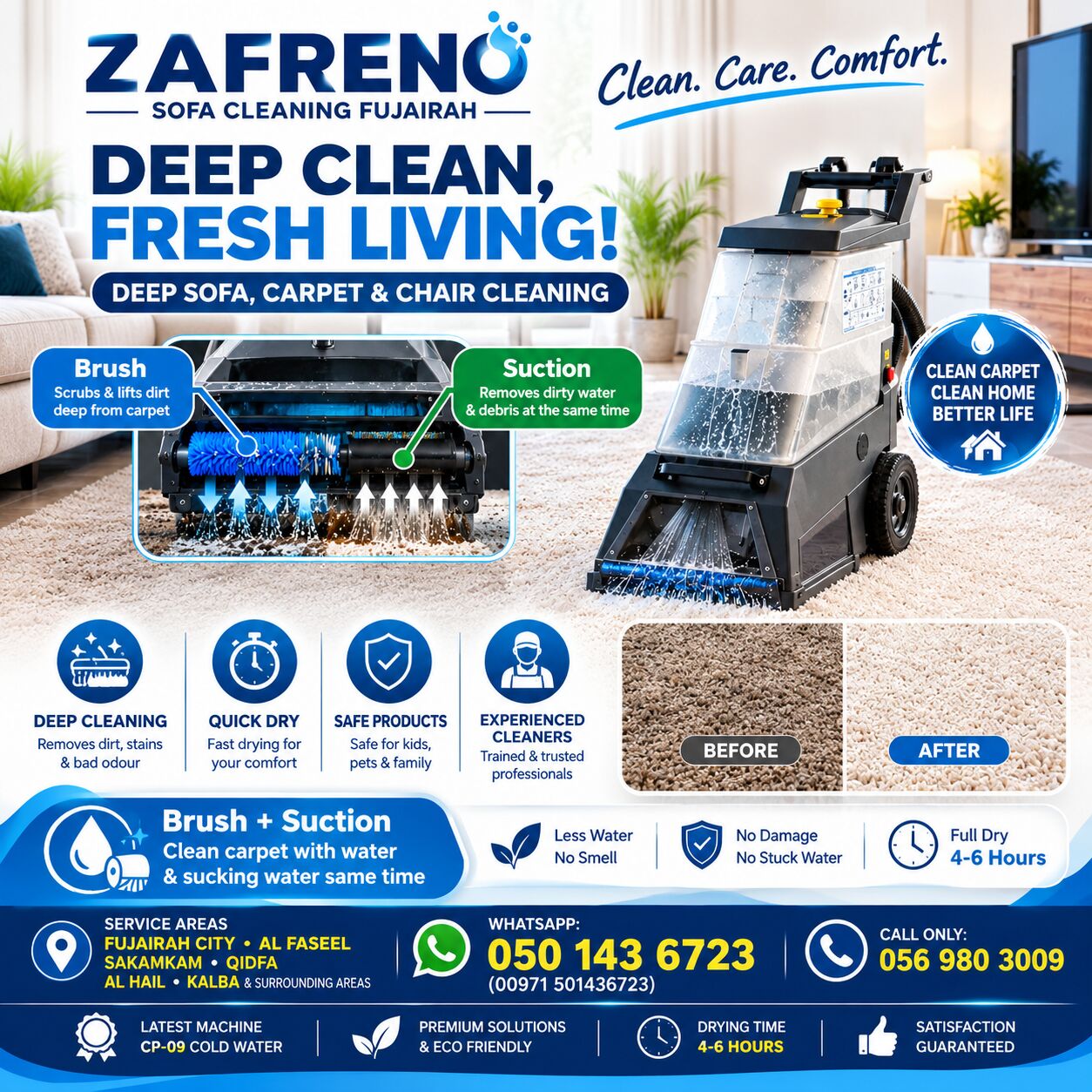 Fujairah, Cleaning, Zafreno Sofa Cleaning Fujairah