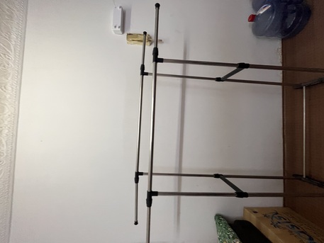 Hara, Furniture, SAR 96,  Clothes Stand Wheels Steel, Strong , Excellent Condition