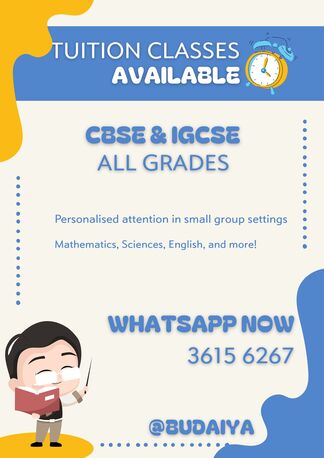 Budaiya, Lessons Offered, Tuition Classes Available For All Grades