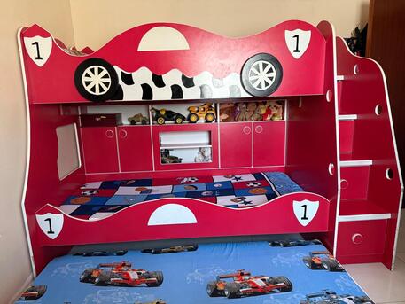 Jubail, Furniture, SAR 1800,  Triple Bunk Bed , Race Car Theme For Kids And Teenagers