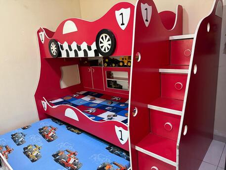 Jubail, Furniture, SAR 1800,  Triple Bunk Bed , Race Car Theme For Kids And Teenagers