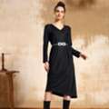 INR 7499,  Premium Metallic Long Sleeve Dress For Evening Glamour