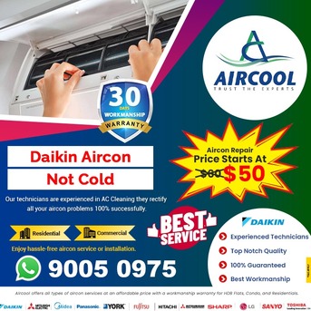 Singapore, Air Conditioning, Daikin Aircon Not Cold