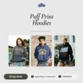 JPY 80,  Grab Stylish Puff Print Hoodies Today For A Fresh Everyday Look