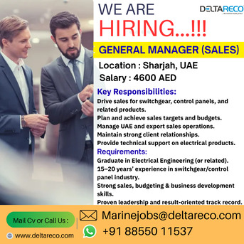 Paris, Jobs, Hiring General Manager (SALES) For UAE