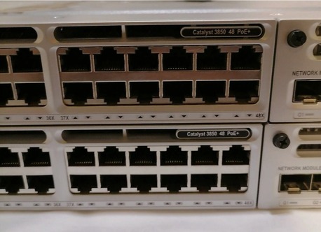 Riyadh, Electronics, SAR 2200,  Cisco Catalyst 48 Port Gigabit Rackmount Network Switch WS-C3850-48F-S / C3850-NM-2-10G