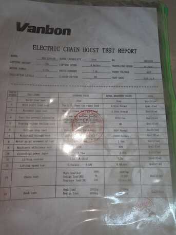 Asker, Heavy Equipment, BHD 475,  Electric Chain Hoist, Capability Of 2 Tons