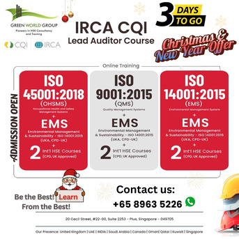 Singapore, Materials, SGD 1,  IRCA CQI Lead Auditor Online Training In Singapore
